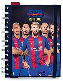 Grupo Erik Editores - Diario scolastico 2017-2018, vista settimanale, motivo: calciatori del Barcellona FCB