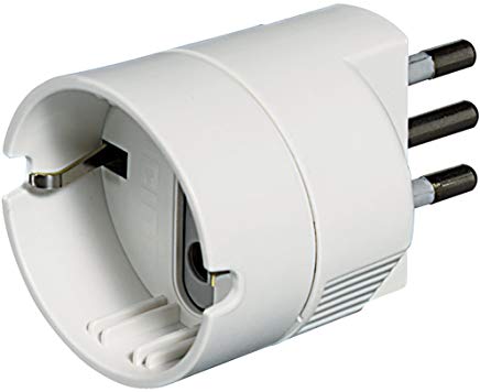 BTicino S3623DE Adattatore Presa Tedesca, Bianco, 10A