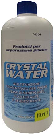 New Plast 0772 - Crystal Water Multifunzione Concentrato per Acqua Piscina, Flacone 1 lt