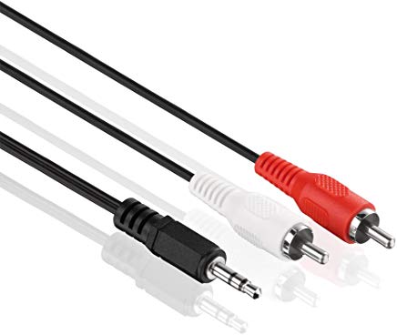 HDSupply LP-AC030-015 Cavo di estensione stereo audio 2x RCA maschio a 3,5 mm maschio 1,50 m, nero