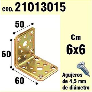 WOLFPACK 21013015 - Supporto per Il Legno, Angolo di 50 x 60 x 60