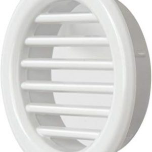 La Ventilazione T3B Griglia di Ventilazione Tonda in Plastica da Incasso, Bianco, 40 mm