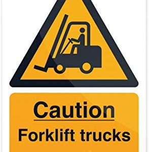 Fixman 469334 rigid caution Forklift Trucks Sign 200 x 300 mm