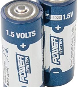 Powermaster 772254 Batterie Super Alcaline, 1.5 V,, Set di 2 Pezzi