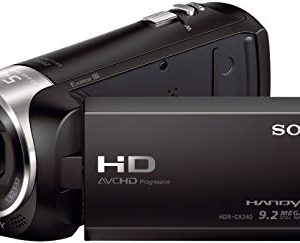Sony HDR-CX240E Videocamera Handycam, Sensore CMOS Exmor R da 3.1 mm Retroilluminato, Obiettivo Grandangolare ZEISS, Zoom Ottico