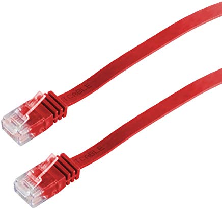 Helos 014858 Cat 6 UTP Cavo Patch Sottile 10 m Rosso