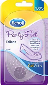 Scholl Party Feet Tallone Cuscinetto in Gel Trasparente, 2 Confezioni da 1 Paio