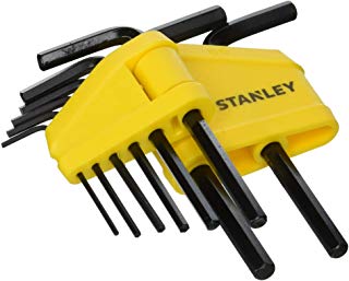 STANLEY 0-69-251 - Set di 8 chiavi esagonali maschio (brugola) piegate corte