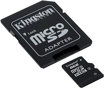 Kingston SDC4-16GB Memoria MicroSDHC con Adattatore SD, 16 GB, Class 4