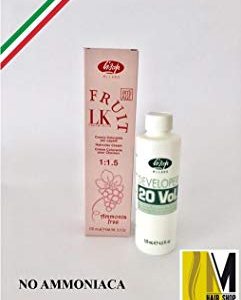 Lisap Kit Colorazione Castano Sabbia 4-07 e Ossigeno 20 Volumi - 100 gr