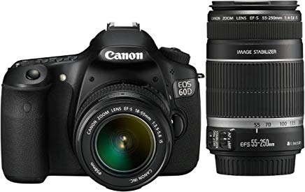 Canon EOS 60D SLR Fotocamera Digitale Reflex 18 Megapixel + Kit EF-S 18-55mm IS e EF-S 55-250mm IS