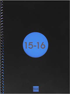 Finocam 633121016 scuola e10-Agenda con rilegatura a spirale, 1 giorno per pagina, colore: blu