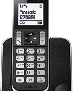 Panasonic KX-TGD320JTB Telefono Cordless DECT con Segreteria Telefonica, Schermo LCD Monocromatico Bianco, Schermo e Tasti Retro