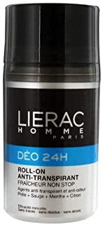 LIERAC HOMME DEO 24H  Roll-on anti-traspirante - Senza alcool - Uomo - 50ml