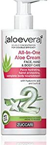 ZUCCARI [aloevera]a2, Crema universale all'Aloe vera, per mani, viso e corpo, 300 ml