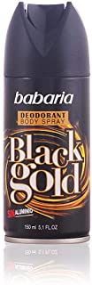 Babaria Deodorante Spray da Uomo, Black Gold, 150 ml