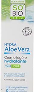 So'Bio Etic, Crema idratante giorno 24H, all'estratto di Aloe Vera biologica, 50 ml