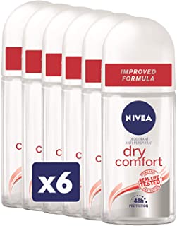 Nivea Dry Comfort Deodorante Roll-On, 6 Confezioni da 50 ml