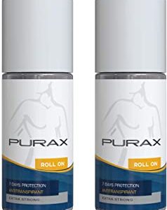 Purax Double Pack anti traspirante Roll-On Extra Strong 50ml - 7 giorni di protezione, 2-pack (2 x 50 ml)