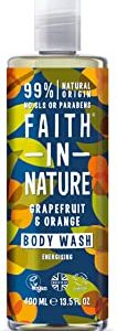 Faith in Nature, Gel Doccia 100% Naturale con Pompelmo e Arancia, Per tutti I Tipi di Pelle, Senza Parabeni, Vegano, 400 ml