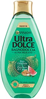 Garnier Ultra Dolce Bagnodoccia Fico e Zucchero di Canna Bagnoschiuma Purificante, 500 ml