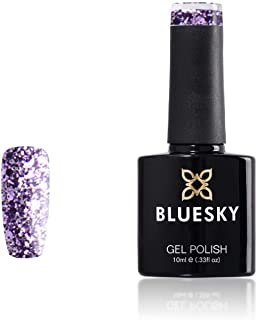 Bluesky Smalto Per Unghie Gel, Lilac Ritz, S10N, Luccichio, Rosa (Per Lampade Uv E Led) - 10 Ml