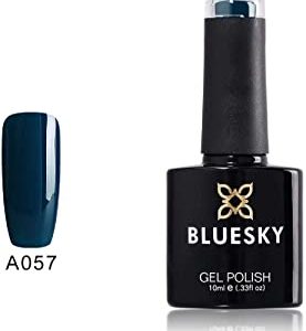 BLUESKY Smalto Per Unghie Gel, Winter Sky, A57, Blu, Buio (Per Lampade Uv E Led) - 10 Ml