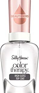 Sally Hansen, Smalto Unghie Color Therapy Nail Beautifiers, High Gloss Top Coat, Smalto Trasparente