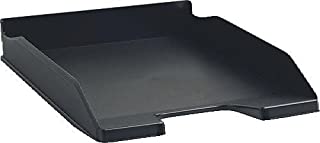 Exacompta Eco Letter Tray Recycled Plastic Stackable Front-load A4plus W347xD255xH65mm Black Ref 113014D