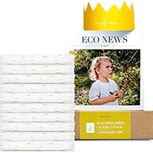 Eco by Naty, Taglia 4, 10 pannolini, 7-18kg, Pannolino eco premium a base vegetale con lo 0% di plastica sulla pelle