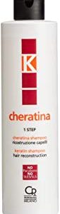 K-Cheratina - Shampoo Ricostruzione - Trattamento Professionale con Cheratina per Ristrutturazione Capelli Danneggiati - Prepara