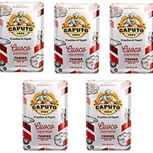 Caputo Farina Caputo Rossa "00" Pizza Chef Kg 1 - Cartone 5 Pezzi, Totale 5 Kg - 5000 g