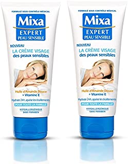 Mixa Expert Secco Crema Viso batch sensibile di 2 x 100 ml