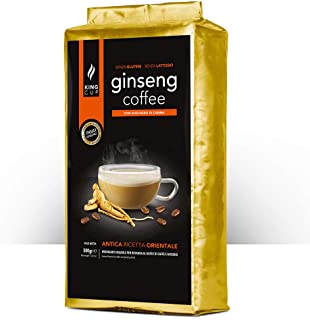King Cup - 1 Busta da 500 Gr di Preparato in Polvere Solubile di Caffe al Ginseng con Zucchero di Canna, Ideale da Aggiungere in