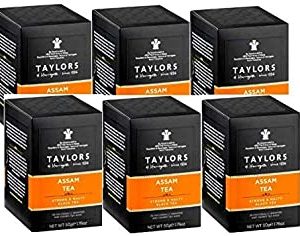 Taylors Assam Tea Strong & Malty Black Tea - 6 x 20 Individually Wrapped and Tagged Tea Bags (300 Gram)