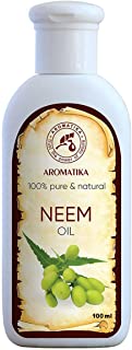Neem Oil 100ml - Olio di Neem pressato a freddo - 100% puro e naturale - Olio di semi di Azadirachta - Trattamento intensivo per