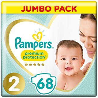Pampers Pannolini confezione Jumbo, Taglia 2 (4-8 kg), 68 pezzi