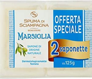 Spuma di Sciampagna Saponetta Naturale Marsiglia 2 Pezzi - 120 Gr