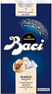 Perugina Baci Cioccolatini Bianchi Ripieni di Gianduia e Nocciola, 200g