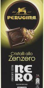 Perugina Nero Fondente Extra Zenzero Tavoletta di Cioccolato Fondente con Cristalli Allo Zenzero, 85g