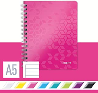 LEITZ WOW Blocco PP 80 fogli a righe A5 - Fucsia metallizzato - 46390123