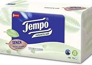 Tempo Fazzoletti in Box - 4 Veli Natural & Soft, 70 fazzoletti - 240 g