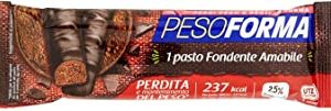 Pesoforma 1 pasto Cioccolato Fondente, pasto sostitutivo dimagrante, Ricco in proteine, 2 barrette x 31 g (62 g)