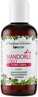 La Tradizione Erboristica Forsan - Olio Mandorle Dolci Puro al 100% - Olio senza profumo Ideale per la Cura della Pelle Secca, S