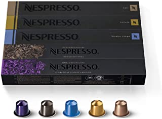 Nespresso capsule caffe 50 pezzi (10 volluto 10 roma 10 cosi 10 vivalto lungo 10 arpeggio)