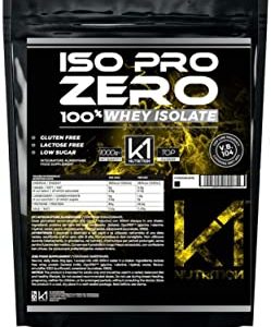 ISO PRO ZERO 1 Kg Proteine 100% Whey Isolate con Vb104 - K1 Nutrition SENZA GLUTINE, SENZA LATTOSIO, LOW SUGAR, (VANIGLIA)