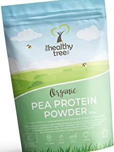 Polvere di Proteine del Pisello Bio di TheHealthyTree Company - 80% Europeo + Proteine Vegan, Alto Contenuto di Amminoacidi, Fer