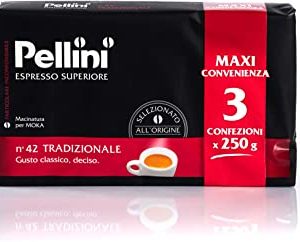 Pellini Caffe Espresso per Moka N. 42 Tradizionale, 3 x 250 g