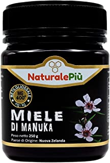 Miele di Manuka 400+ MGO 250 gr. Prodotto in Nuova Zelanda, Attivo e Grezzo, Puro e Naturale al 100%. Metilgliossale Testato da