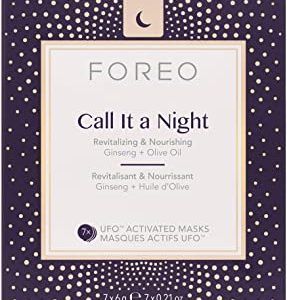 FOREO, Call It a Night Mask, Maschera attivabile UFO, 7 maschere da 6 grammi